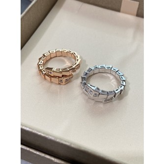 불가리 세르펜티 데미파베 반지 (컬러 로즈골드, 화이트골드)